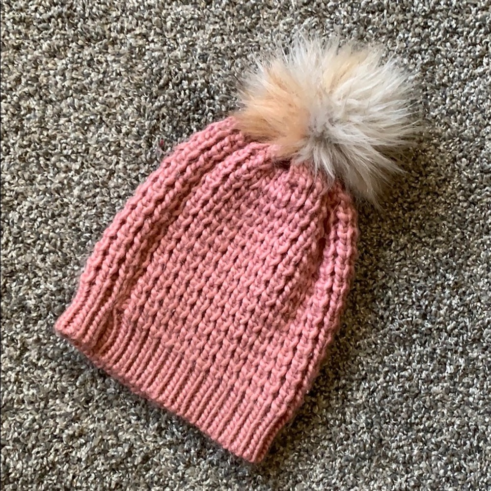 Pink Pom Pom Winter Hat